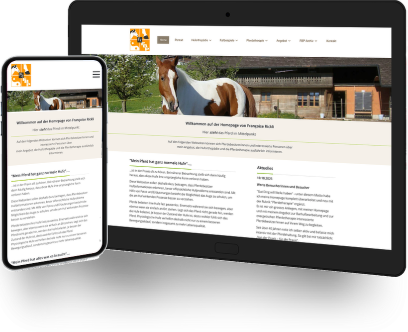 Fachschule für Biomechanik und ganzheitliche Therapien am Pferd. Mit Joomla umgesetzte Website.